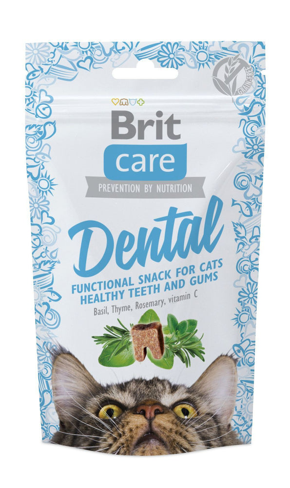 BRIT CARE CAT SNACK DENTAL FUNCTIONAL 50 GRS