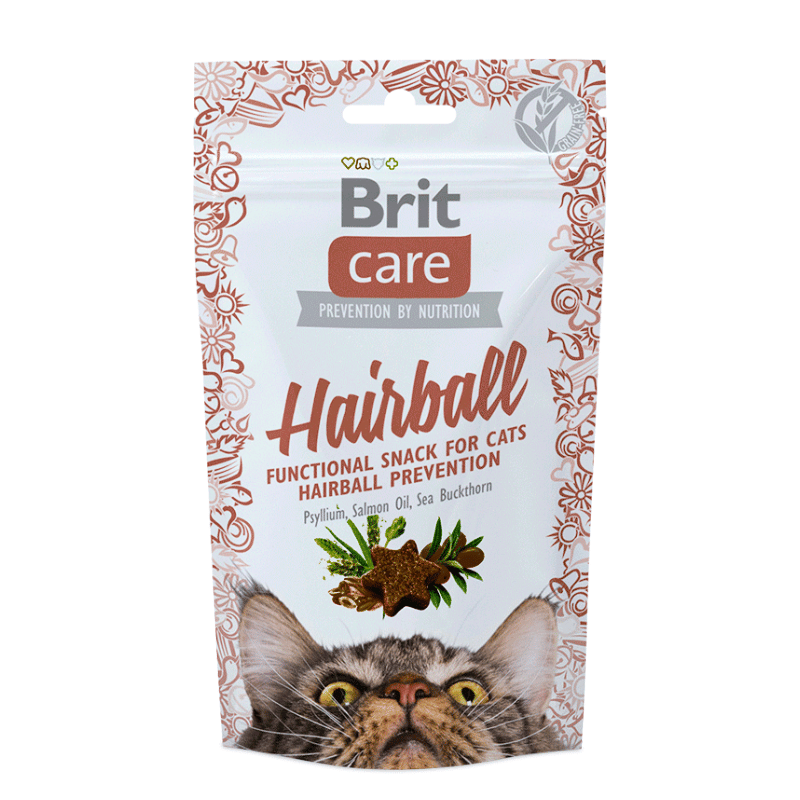 BRIT CARE CAT SNACK HAIRBALL 50 GRS
